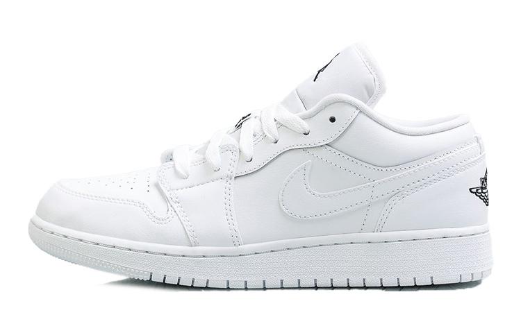 

Кеды унисекс Jordan Air Jordan 1 Low white GS белые 36 EU, Белый, Air Jordan 1 Low white GS