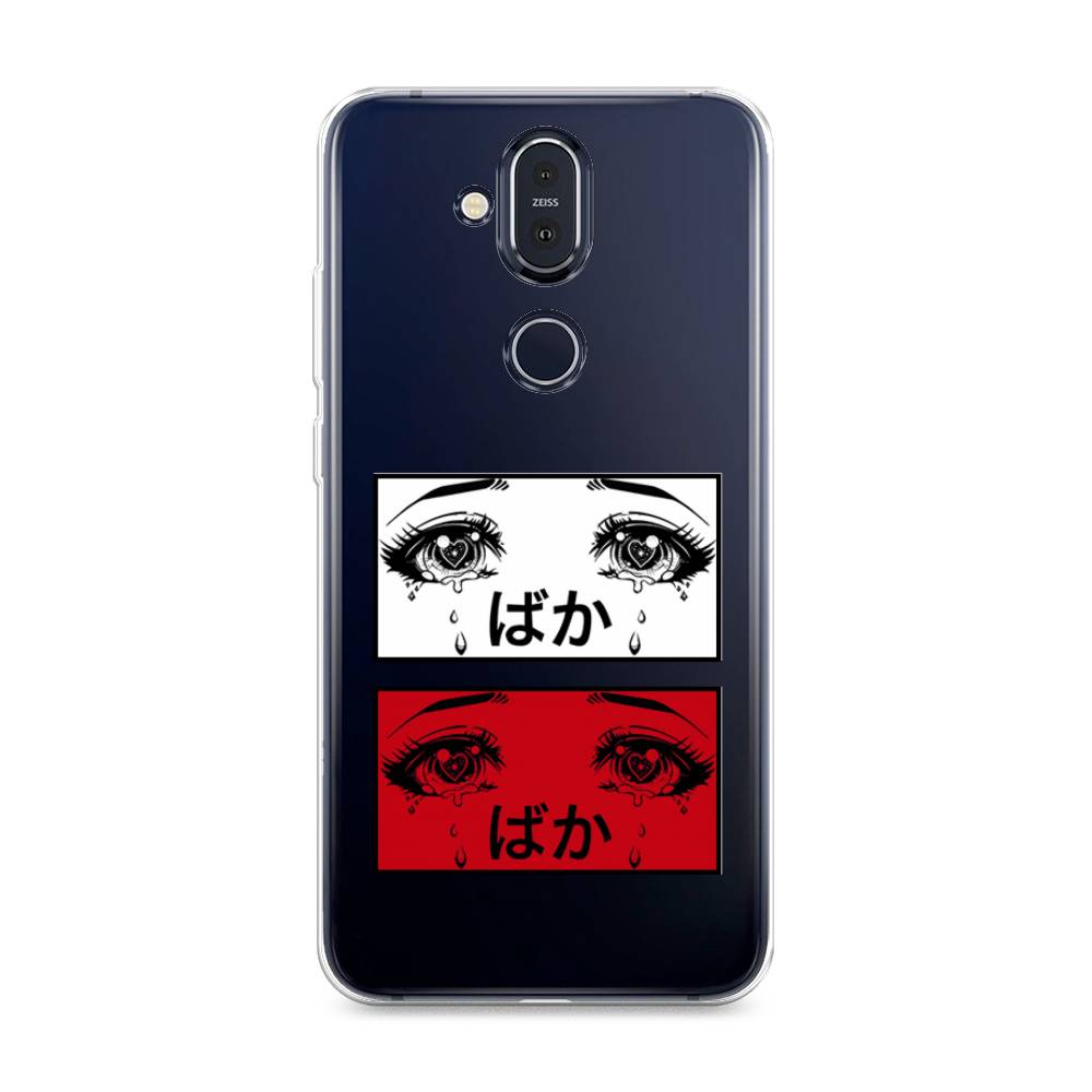 

Чехол на Nokia 8.1 "Красные глаза манга", Красный;белый;черный, 122250-4