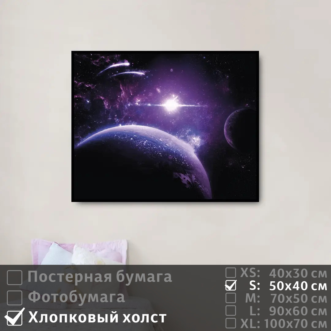 

Постер на холсте ПолиЦентр Фантастические планеты 50х40 см, ФантастическиеПланеты