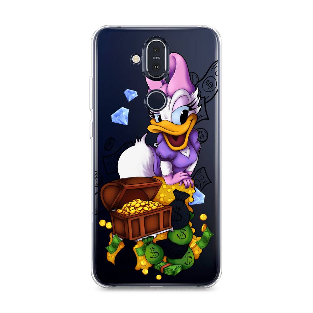 

Чехол на Nokia 8.1 "Rich Daisy Duck", Коричневый;белый;фиолетовый, 122250-6