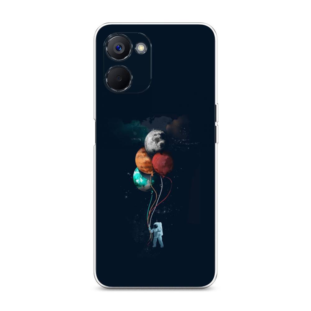 

Чехол на Realme V20 "Космонавт с шариками", Разноцветный, 2512950-4