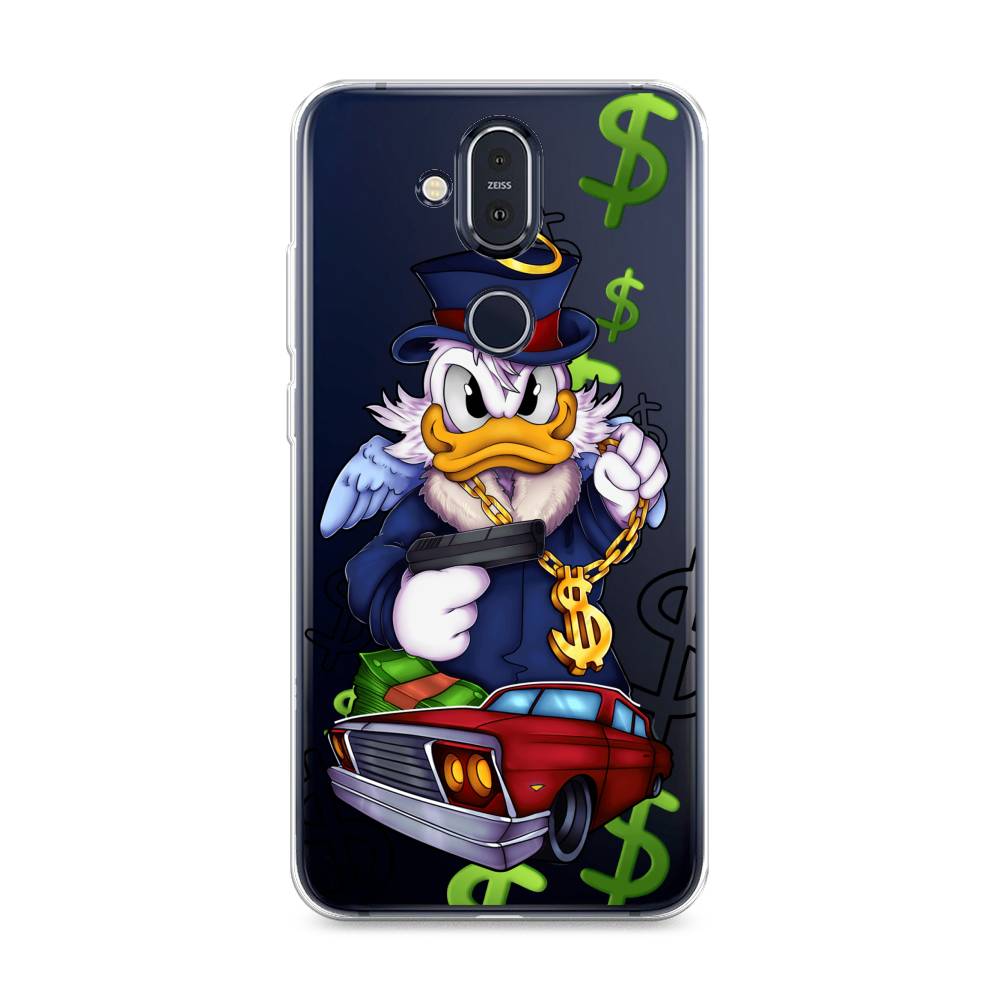 

Чехол на Nokia 8.1 "Scrooge McDuck with a Gold Chain", Красный;синий;белый, 122250-6
