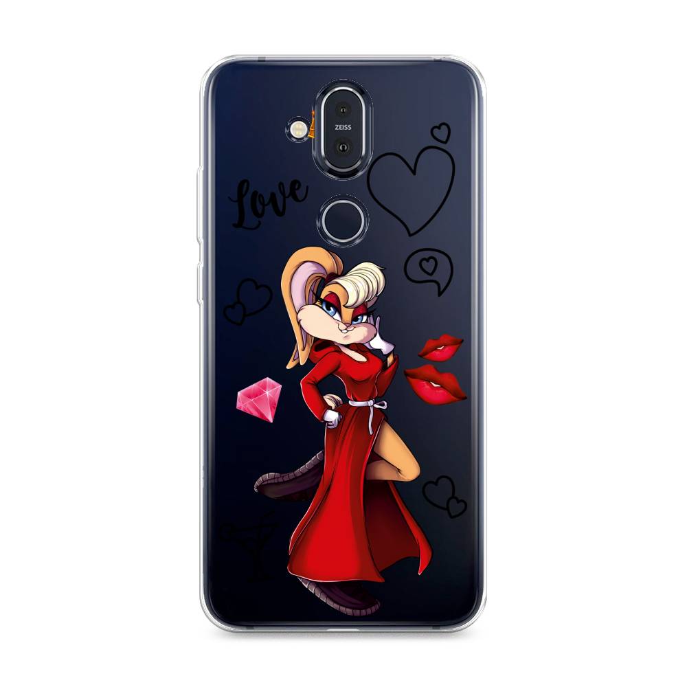 

Чехол на Nokia 8.1 "Rich Lola Bunny", Красный;бежевый;оранжевый, 122250-6
