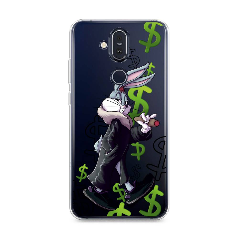 

Чехол на Nokia 8.1 "Rich Bugs Bunny", Зеленый;черный;голубой, 122250-6