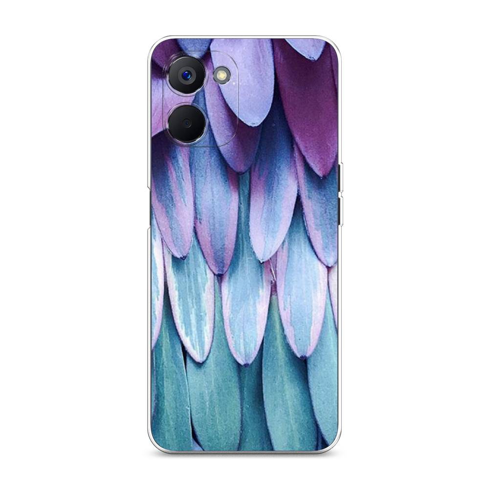 

Чехол на Realme V20 "Синее перо", Фиолетовый;голубой, 2512950-3