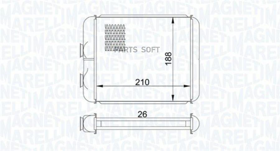 

Magneti Marelli 350218407000 Радиатор Отопителя