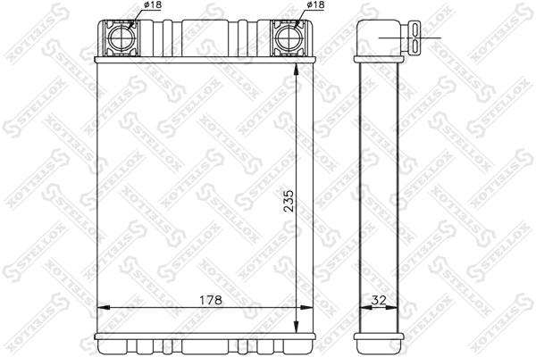 

Радиатор печки Stellox 1035144SX