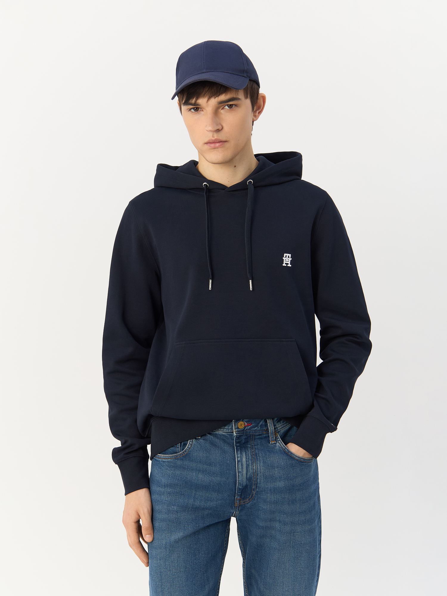 

Худи мужское TOMMY HILFIGER MW0MW33646 синее XXL, Синий, MW0MW33646