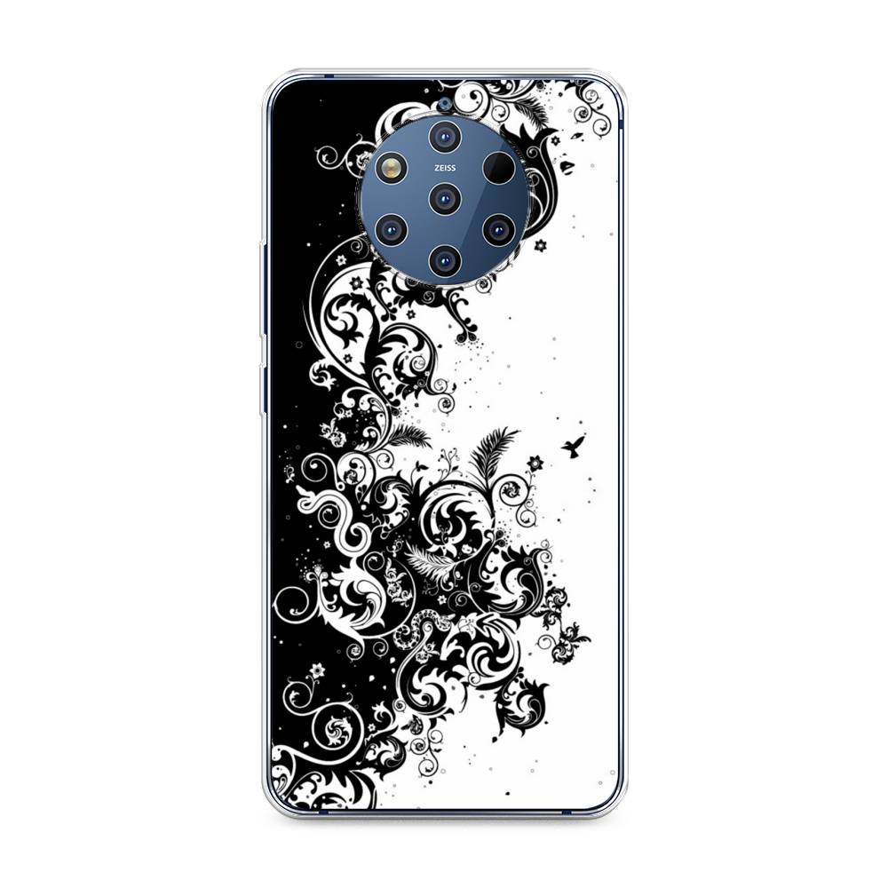 

Чехол на Nokia 9 Pure View "Черно белый узор", Белый;черный;серый, 122350-3