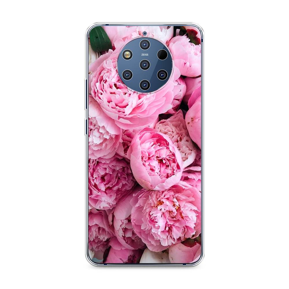 

Чехол на Nokia 9 Pure View "Розовые пионы", Бежевый;розовый, 122350-2