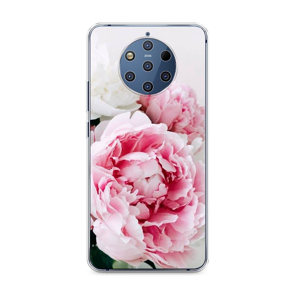 

Чехол на Nokia 9 Pure View "Розовые и белые пионы", Розовый;белый, 122350-2