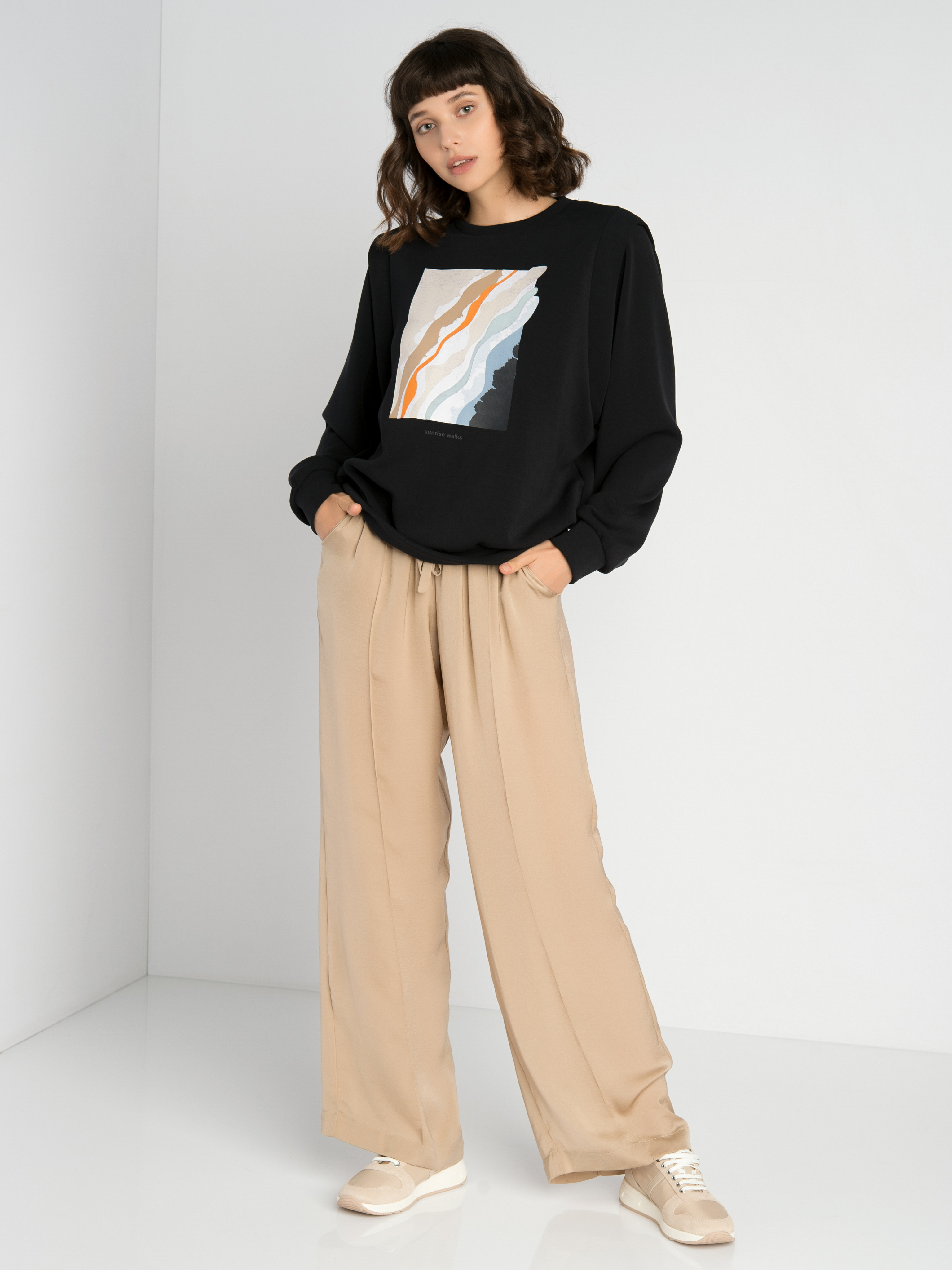 

Брюки женские TAIFUN by GERRY WEBER 120004-11003-9360 бежевые 48, 120004-11003-9360