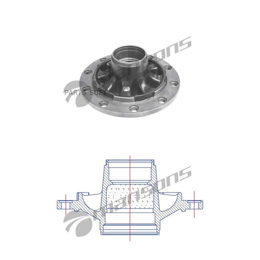 Ступица Bpw Колеса Оси Hs,Hz Eco 6-9т (Под Подшипники 32310,33116,D=281,H=194) Mansons Man