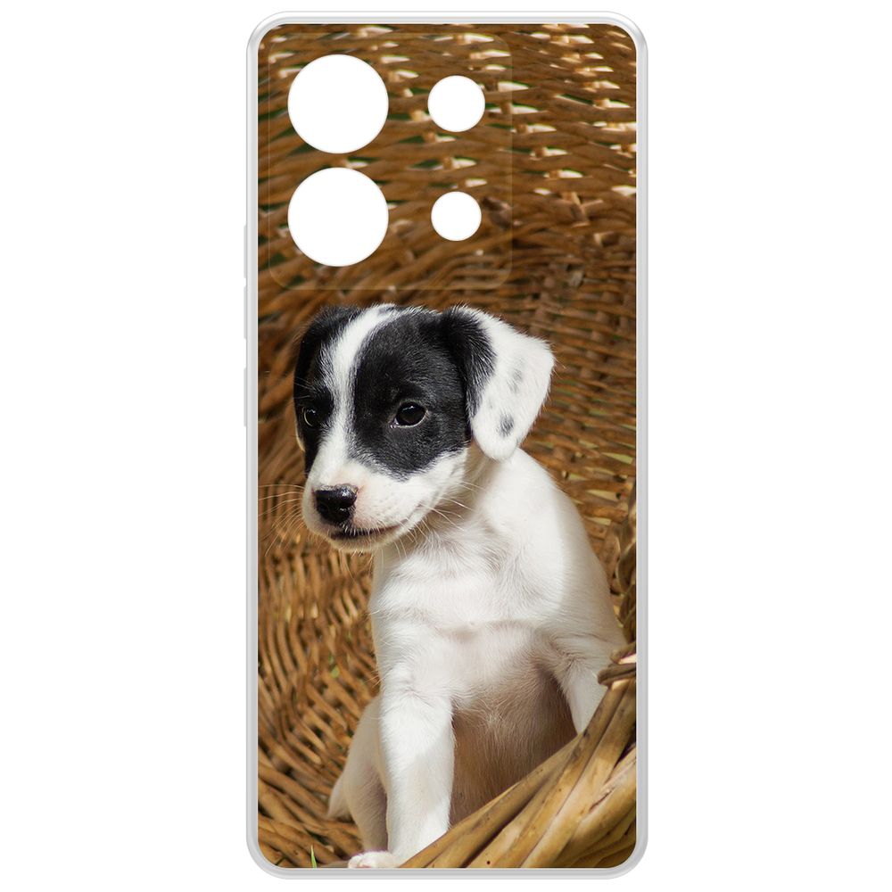 

Чехол-накладка Krutoff Clear Case Щенок в корзине для Xiaomi Redmi Note 13 Pro 5G, Прозрачный