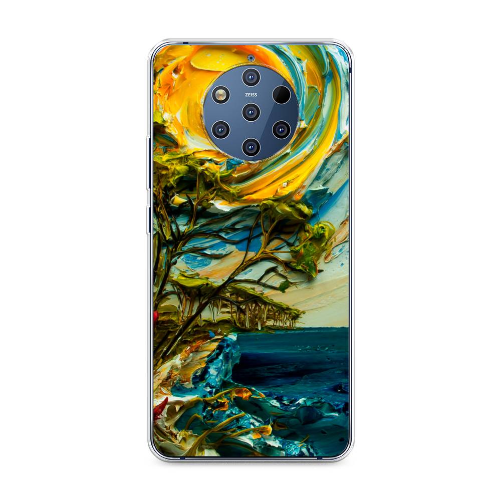 

Чехол на Nokia 9 Pure View "Солнце живопись", Желтый;синий, 122350-4