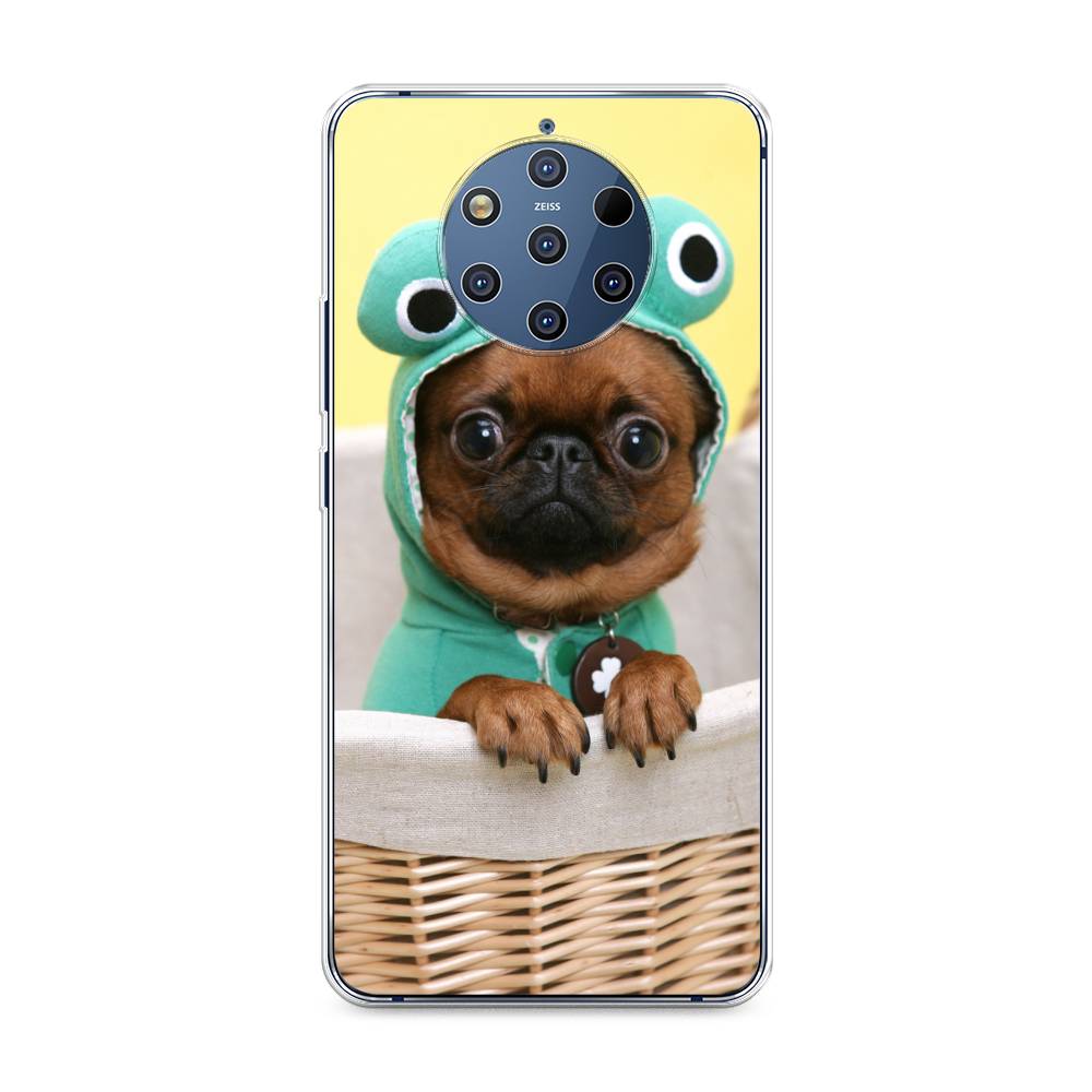 

Чехол на Nokia 9 Pure View "Собачка в шапке лягушки", Коричневый;желтый;голубой, 122350-1