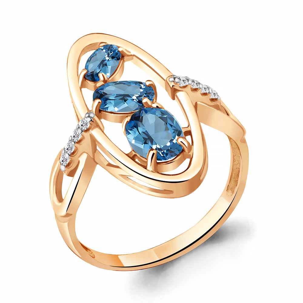 

Кольцо из серебра р. 18 AQUAMARINE 6951005А_925_з, 6951005А_925_з