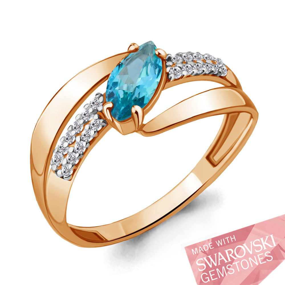 

Кольцо из серебра р.  AQUAMARINE 65839508А_925_з, 65839508А_925_з
