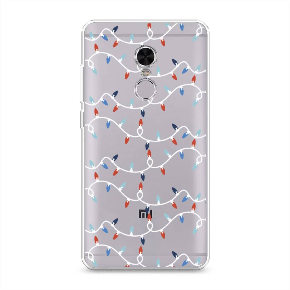 

Чехол на Xiaomi Redmi Note 4 "Разноцветная гирлянда", Белый;красный;синий, 31850-5