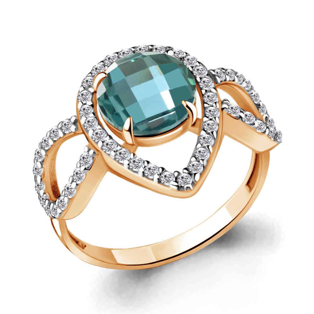 

Кольцо из серебра р. 17,5 AQUAMARINE 6943488А_925_з, 6943488А_925_з