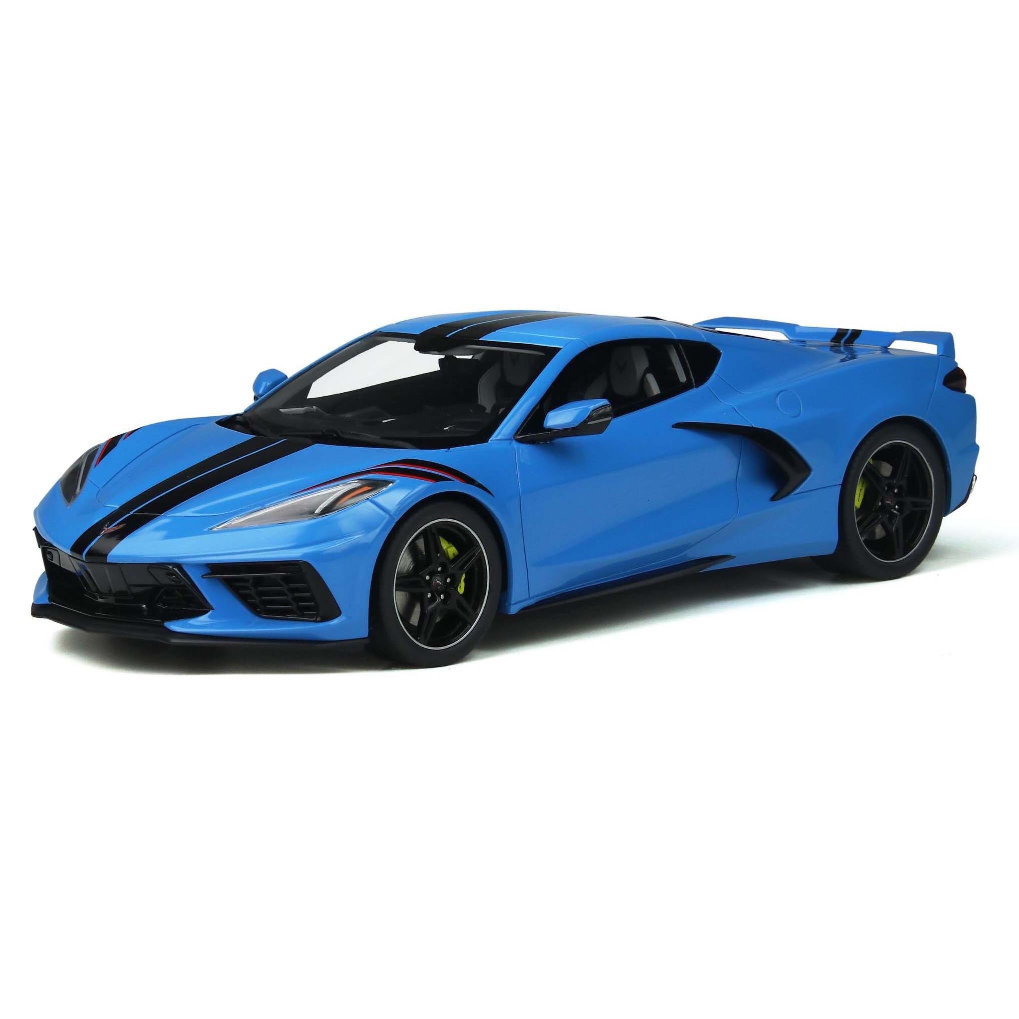 фото Игрушечная машинка maisto chevrolet corvette stingray coupe (high wing) 2020, 1:18, синяя