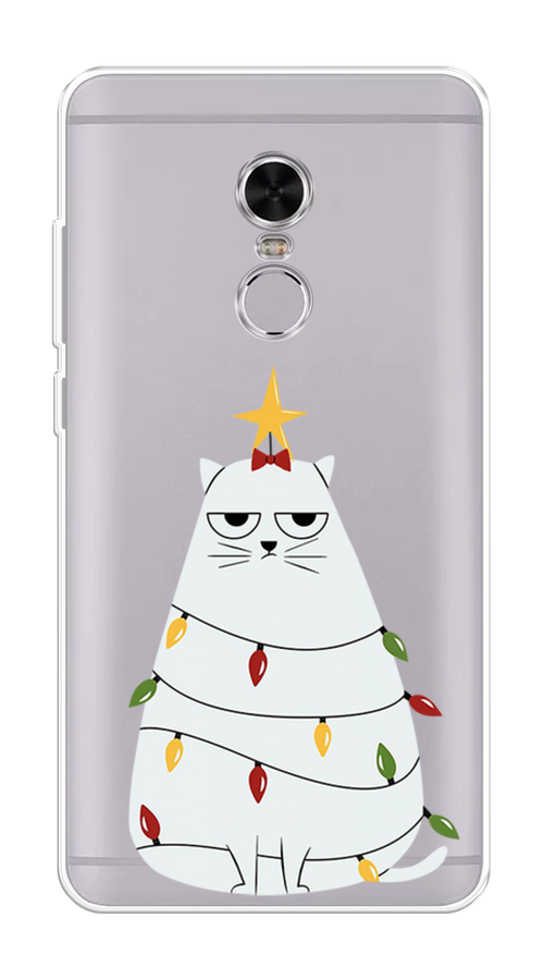 

Чехол на Xiaomi Redmi Note 4 "Котик в гирлянде", Белый;красный;желтый, 31850-1