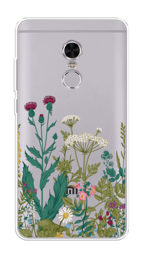 

Чехол на Xiaomi Redmi Note 4 "Дикие полевые цветы", Зеленый;розовый;белый, 31850-2