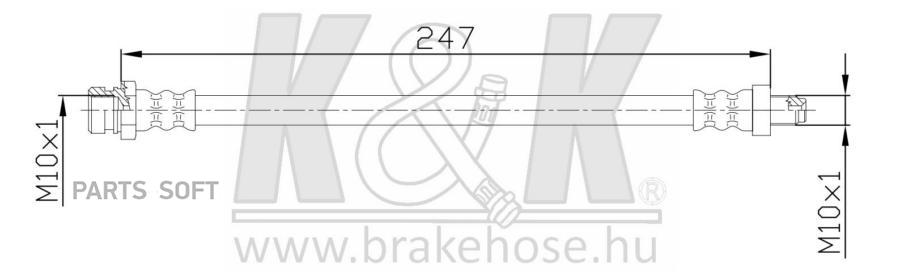 

Шланг Тормозной 1Шт K&K FT0637