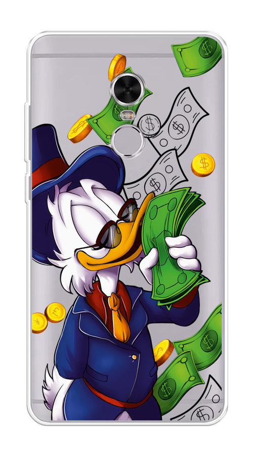 

Чехол на Xiaomi Redmi Note 4 "Scrooge McDuck with Money", Синий;зеленый;белый, 31850-6