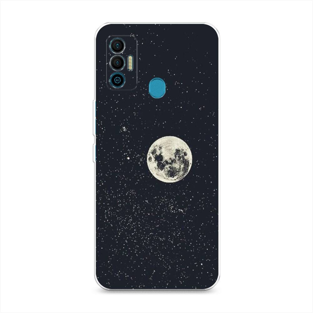 

Чехол для Tecno Spark 7 "Полнолуние", Красный, 301050-2