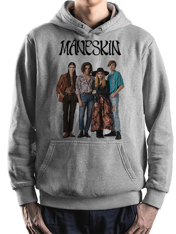 

Худи мужское Dream Shirts Манескин - Maneskin серое 48 RU, Манескин - Maneskin