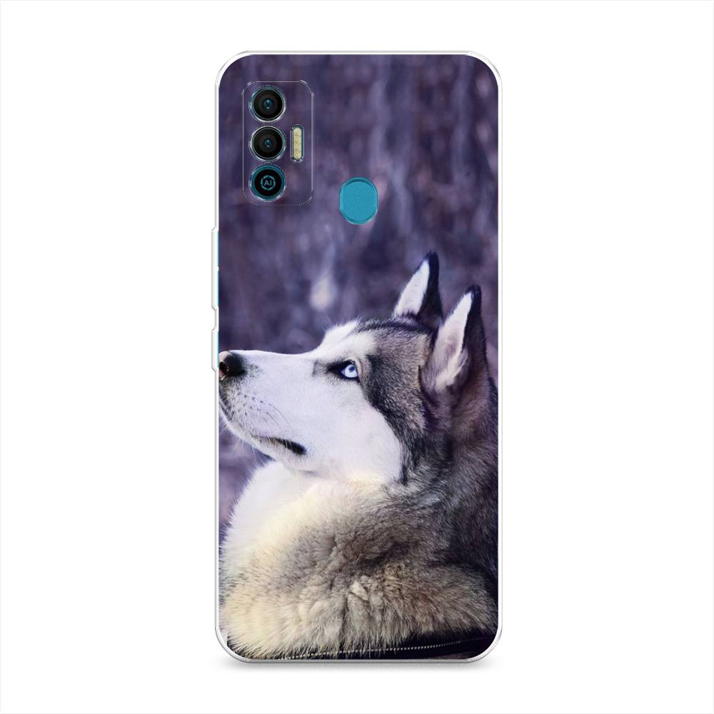 

Чехол для Tecno Spark 7 "Хаски 1", Фиолетовый;белый, 301050-1