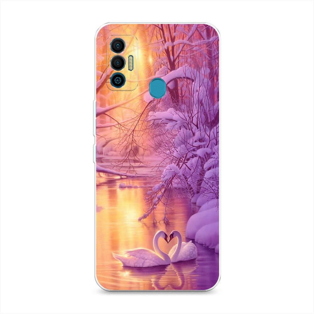

Чехол для Tecno Spark 7 "Зима 1", Фиолетовый;желтый, 301050-2