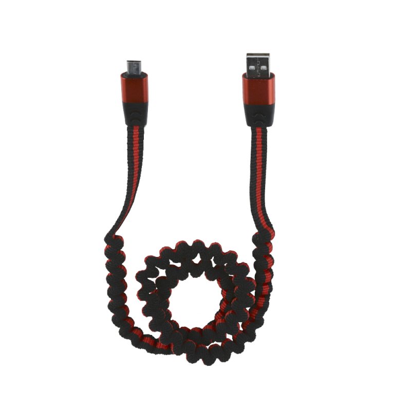 USB кабель LP Micro USB Тянучка 0.75-1.2м. (черный/блистер)