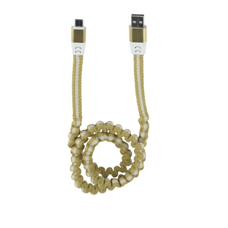 USB кабель LP Type-C Тянучка 0.75-1.2м. (бежевый/блистер)