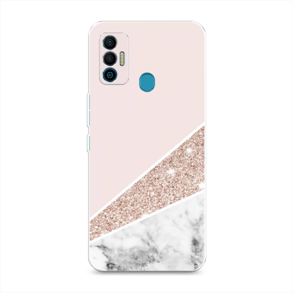 

Чехол на Tecno Spark 7 "Блестящий розовый мрамор", 301050-3