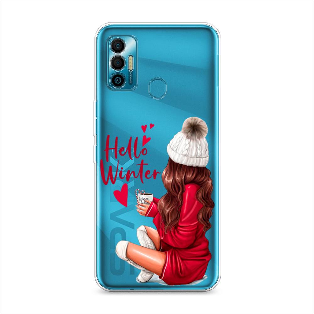 

Чехол для Tecno Spark 7 "Hello winter", Красный;белый;коричневый, 301050-5