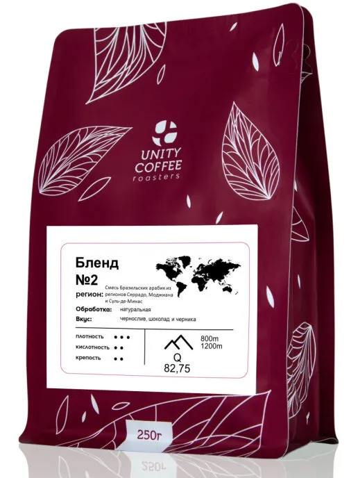 

Кофе молотый Unity coffee Смесь Бленд №2, 250 гр