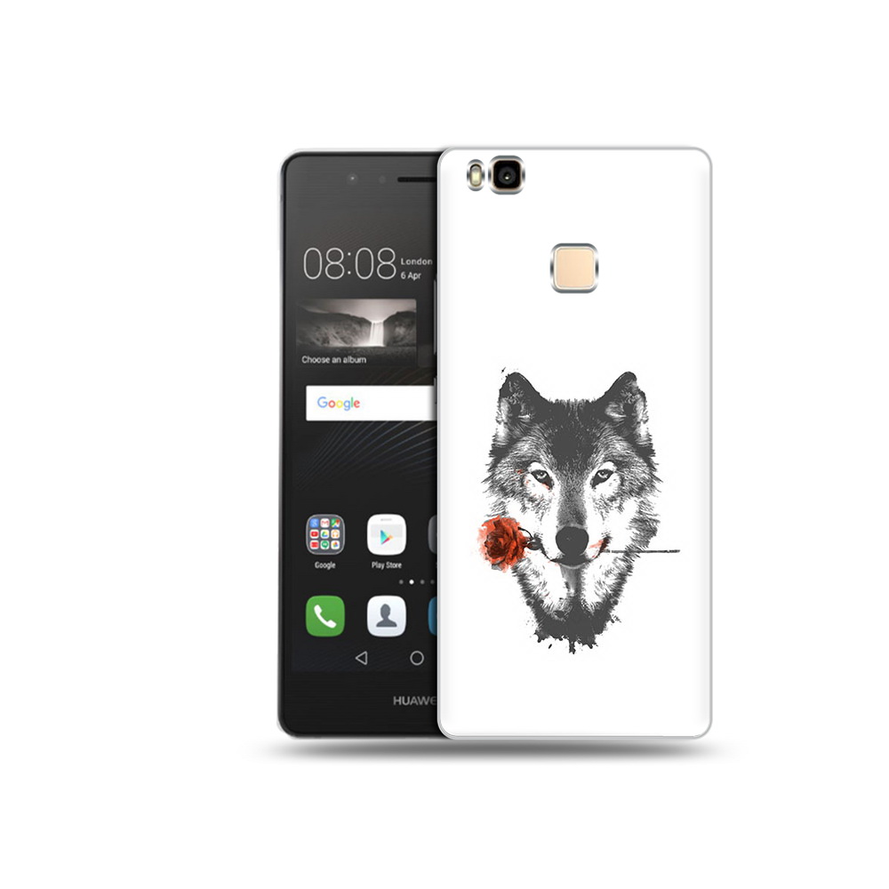 

Чехол MyPads Tocco для Huawei P9 Lite волк с розой (PT74547.57.270), Прозрачный, Tocco