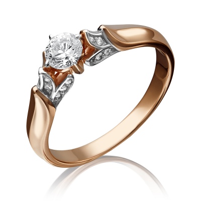 

Кольцо из золота р. 18 PLATINA jewelry 01-5240-00-501-1110-38, фианит, 01-5240-00-501-1110-38