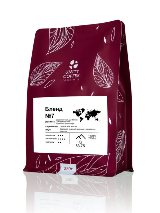 

Кофе молотый Unity coffee Смесь Бленд №7 250 гр