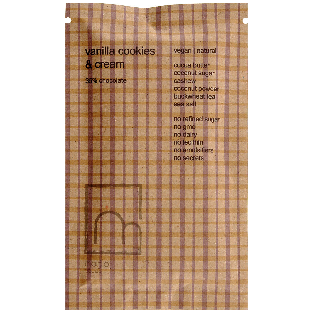 

Шоколад Mojo Cacao Winter Vanilla cookies & Cream веганский 27 г