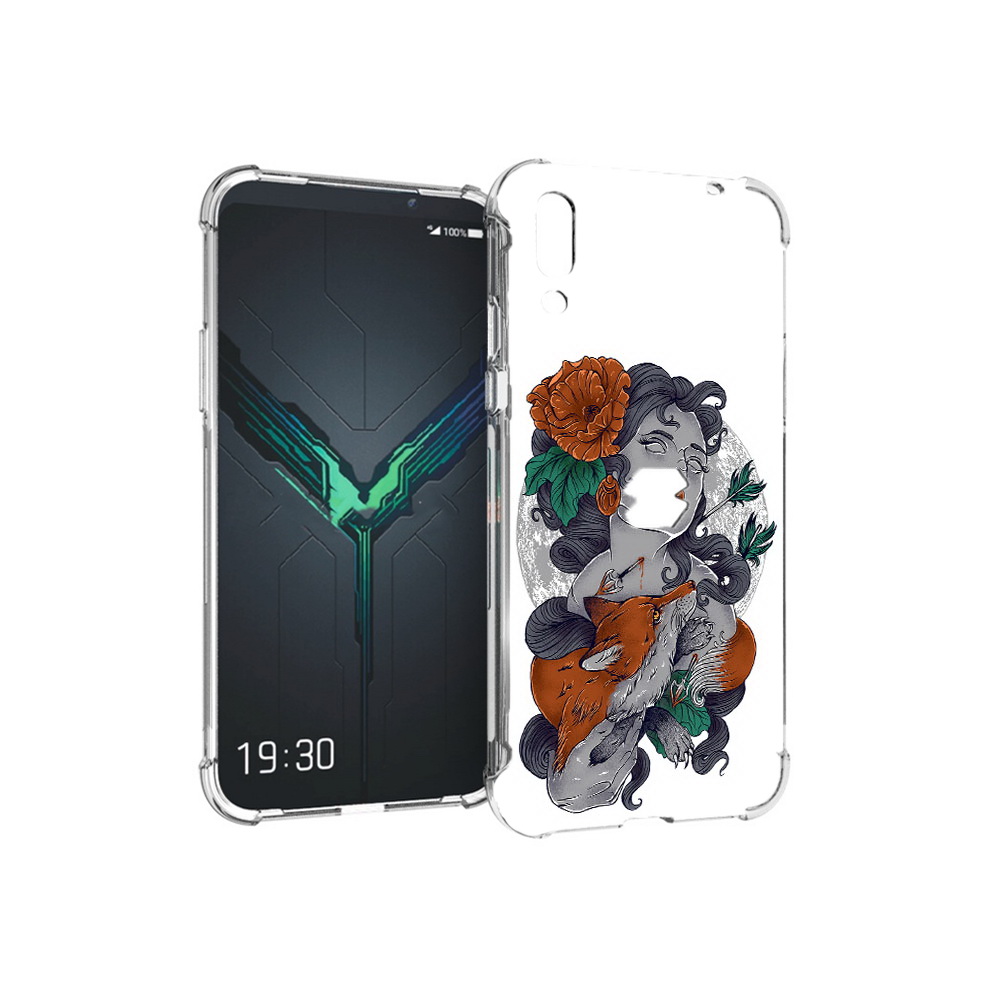 

Чехол MyPads Tocco для Xiaomi Black Shark 2 темная девушка с лисой (PT144492.263.639), Прозрачный, Tocco