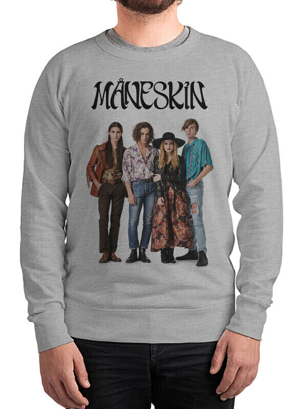 

Свитшот мужской Dream Shirts Манескин - Maneskin серый 48 RU, Манескин - Maneskin