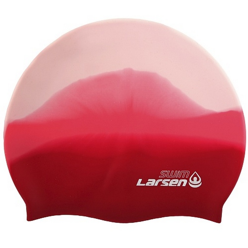 фото Шапочка для плавания larsen mc33 розово/белый