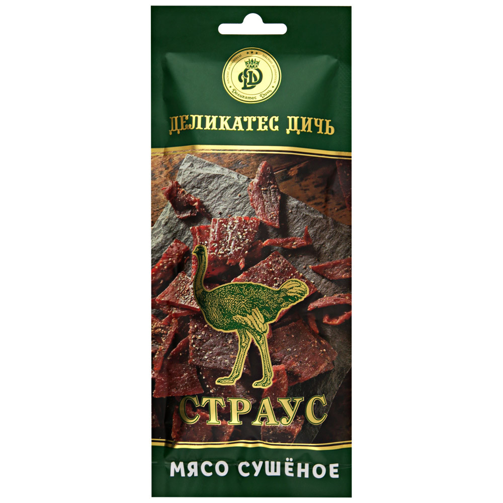 

Мясо сушеное Деликатес Дичь Страус 100 г