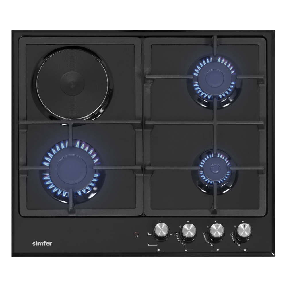 Встраиваемая варочная панель комбинированная Simfer H60V31B516 Black