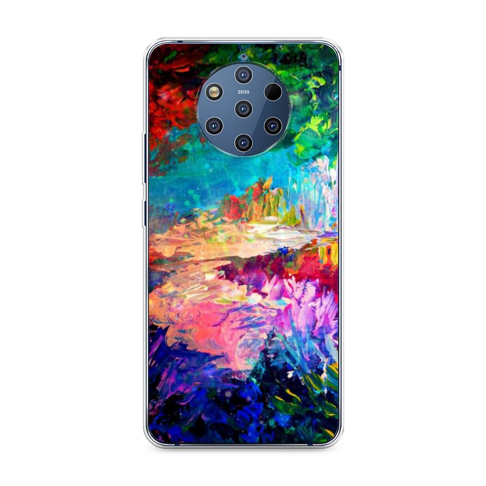 

Чехол на Nokia 9 Pure View "Лес-гуашь", Синий;розовый;зеленый, 122350-4