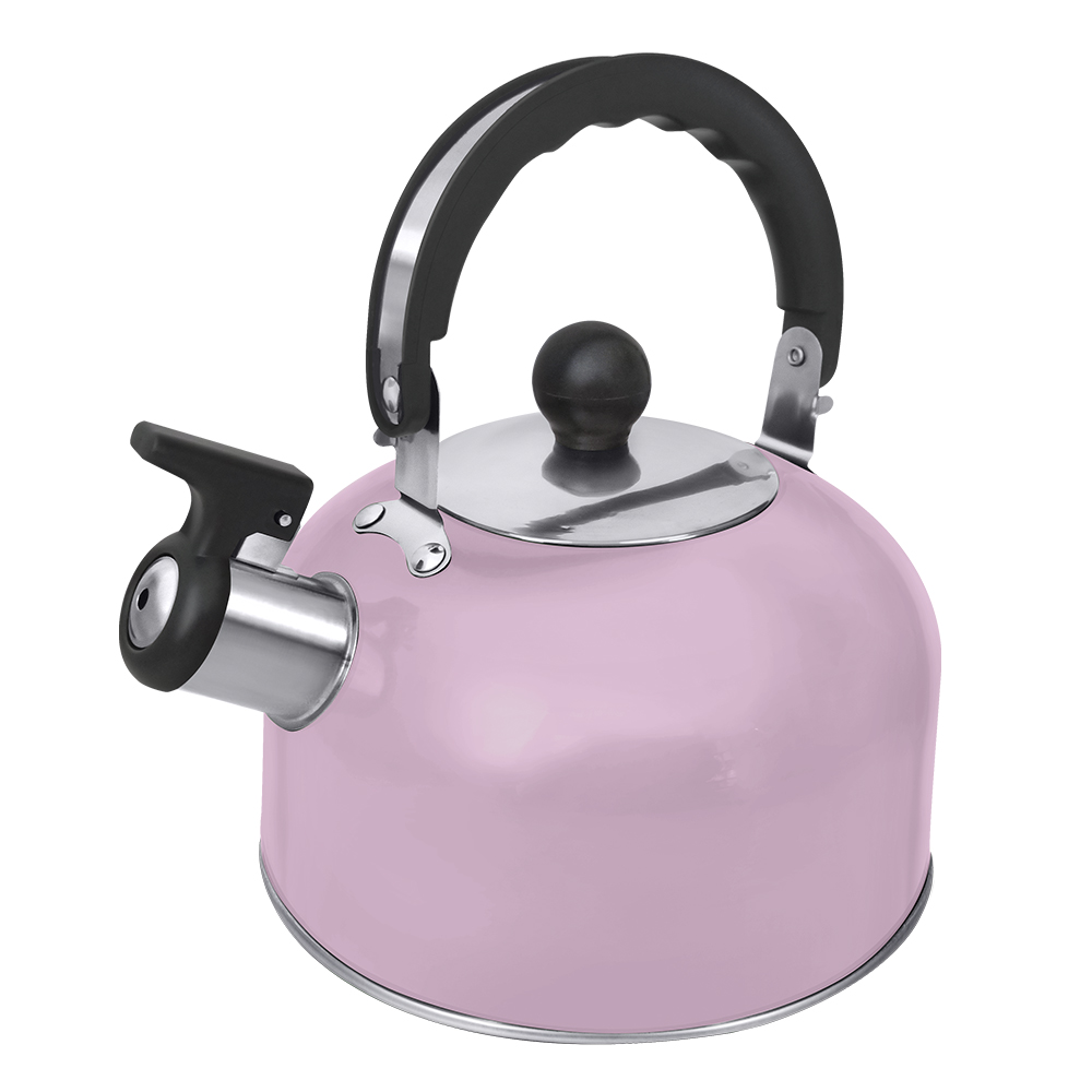 Чайник со свистком HOME ELEMENT HE-WK1602 розовый блестящий