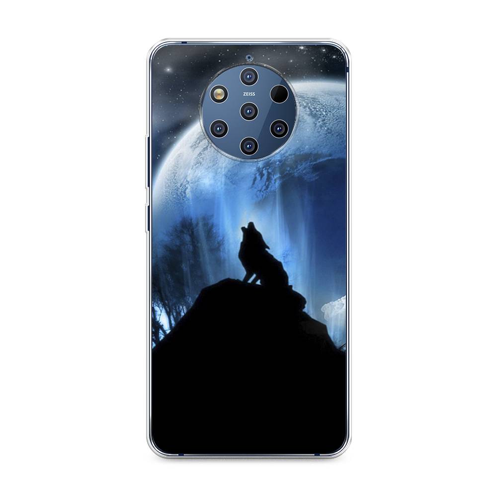 

Чехол на Nokia 9 Pure View "Волк 2", Синий;черный;белый, 122350-1